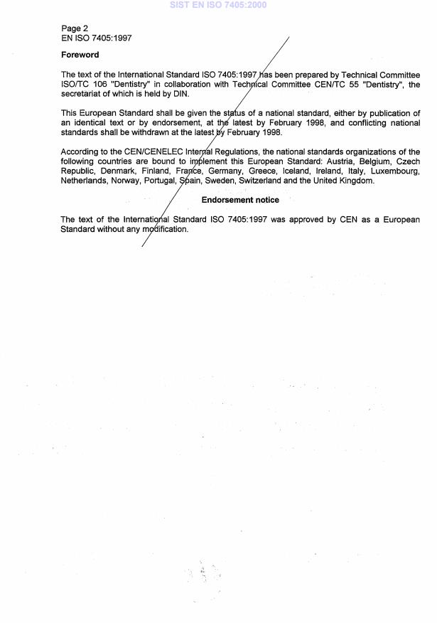 EN ISO 7405:1997 EN ISO 7405:2000 - Page 4 preview