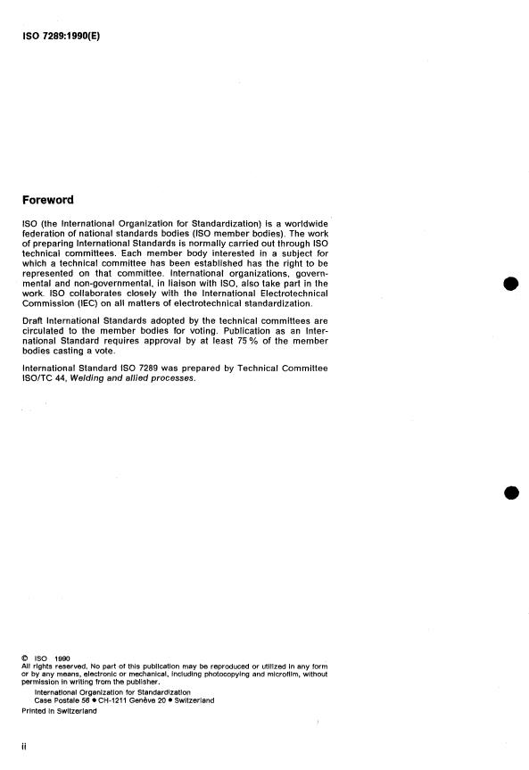 ISO 7289:1990 ISO 7289:1990 - Quick-action couplings with shut-off valve for welding, cutting and allied processes - Page 2 preview