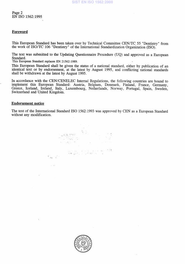 EN ISO 1562:1995 EN ISO 1562:2000 - Page 4 preview