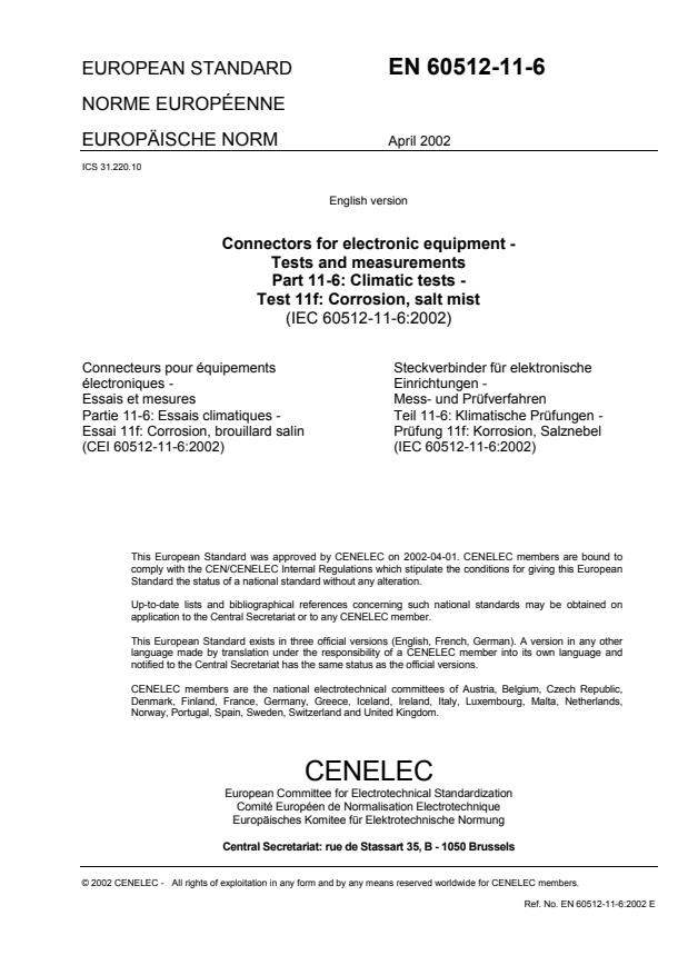 EN 60512-11-6:2003