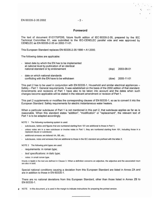 EN 60335-2-35:2002 EN 60335-2-35:2003 - Page 4 preview