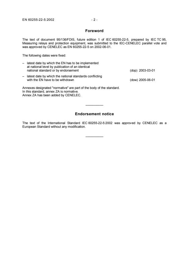 EN 60255-22-5:2002 EN 60255-22-5:2003 - Page 4 preview