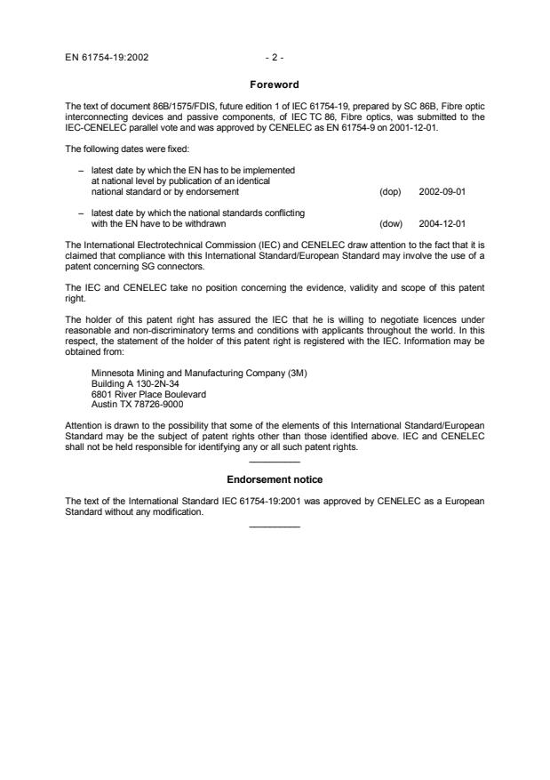 EN 61754-19:2002 EN 61754-19:2004 - Page 4 preview