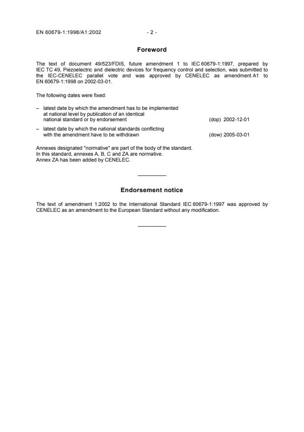 EN 60679-1:1998/A1:2002 EN 60679-1:2002/A1:2003 - Page 4 preview