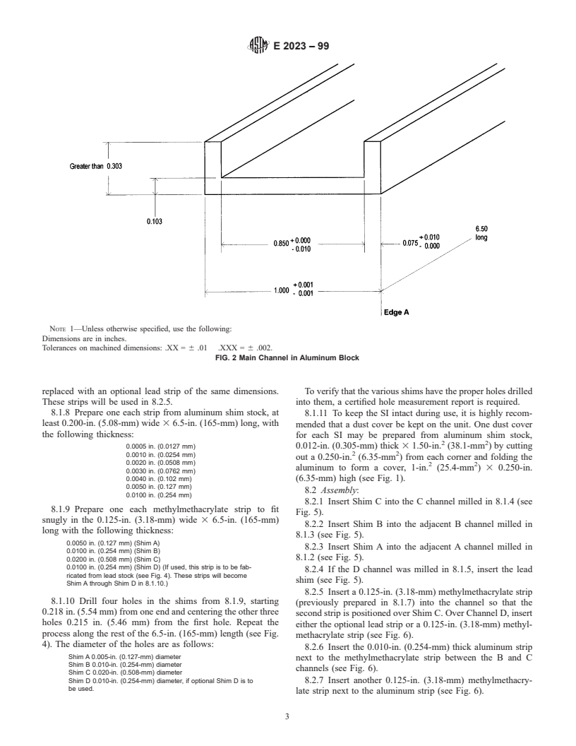 ASTM E2023-99 - Standard Practice for Fabrication of Neutron Radiographic Sensitivity Indicators