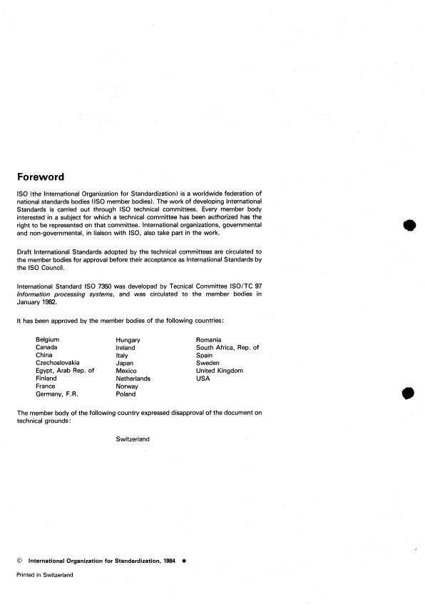 ISO 7350:1984 ISO 7350:1984 - Text communication -- Registration of graphic character subrepertoires - Page 2 preview