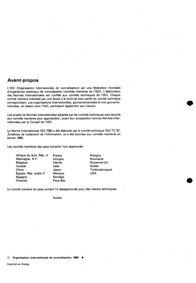 ISO 7350:1984 ISO 7350:1984 - Text communication — Registration of graphic character subrepertoires
Released:3/1/1984 - Page 2 preview