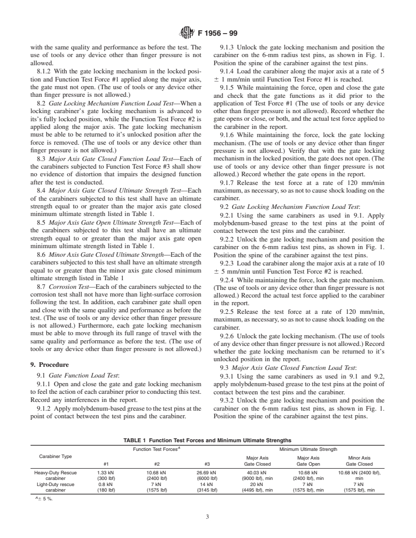 ASTM F1956-99 - Standard Specification for Rescue Carabiners