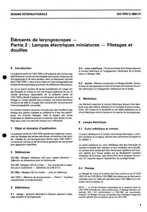 ISO 7376-2:1984 - Éléments de laryngoscopes
