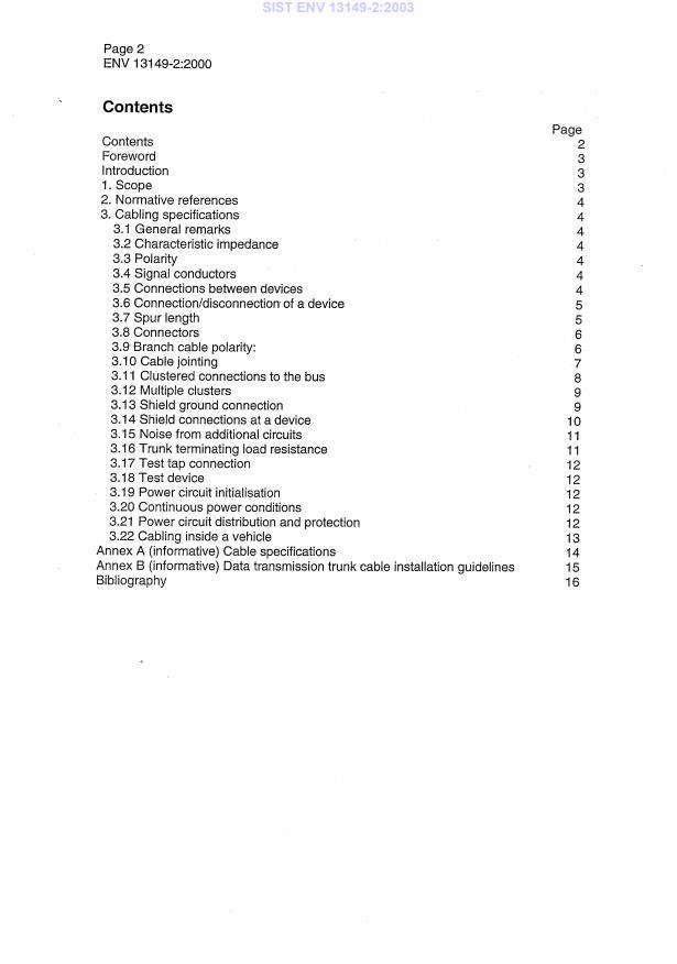 ENV 13149-2:2000 ENV 13149-2:2003 - Page 4 preview