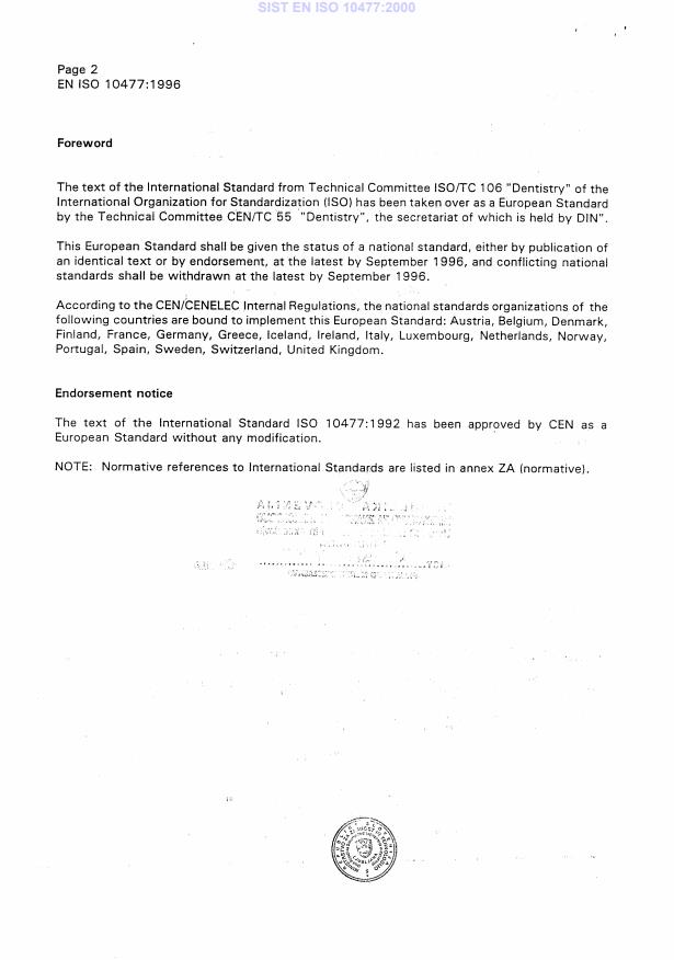 EN ISO 10477:1996 EN ISO 10477:2000 - Page 4 preview