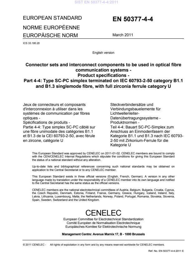 SIST EN 50377-4-4:2011 - BARVE