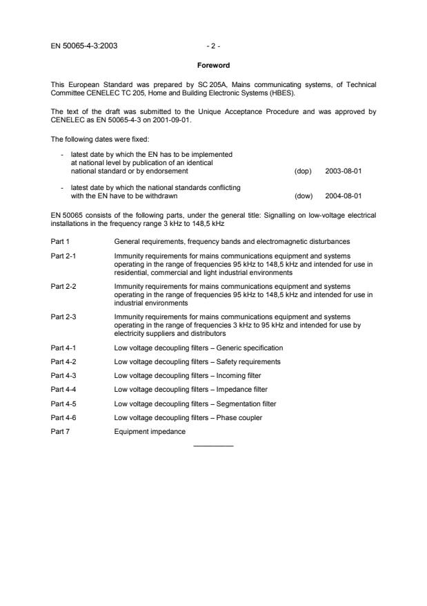 SIST EN 50065-4-3:2004 SIST EN 50065-4-3:2004 - Page 4 preview