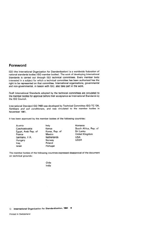 ISO 7409:1984 ISO 7409:1984 - Fertilizers -- Marking -- Presentation and declarations - Page 2 preview
