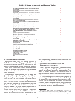 ASTM R0030- ASTM R0030- - Manual of Aggregate and Concrete Testing (This is not an ASTM standard; available as PDF, only) - Page 2 preview