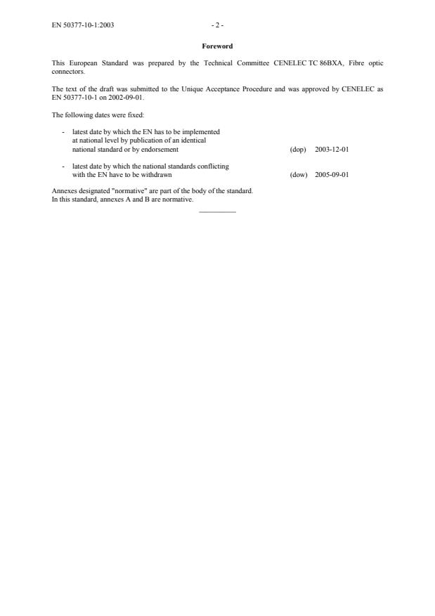 EN 50377-10-1:2003 EN 50377-10-1:2004 - Page 4 preview