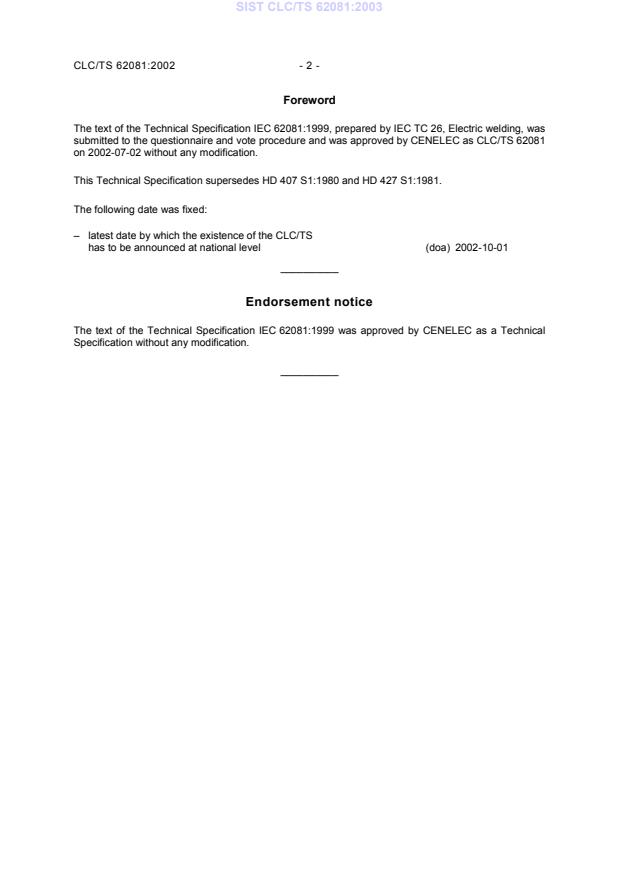 CLC/TS 62081:2002 CLC/TS 62081:2003 - Page 4 preview