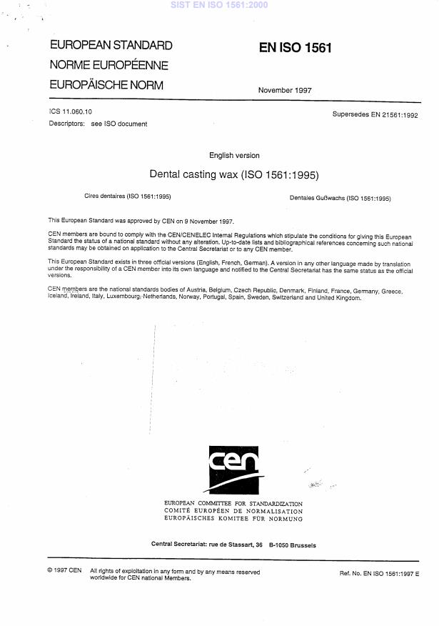 EN ISO 1561:2000