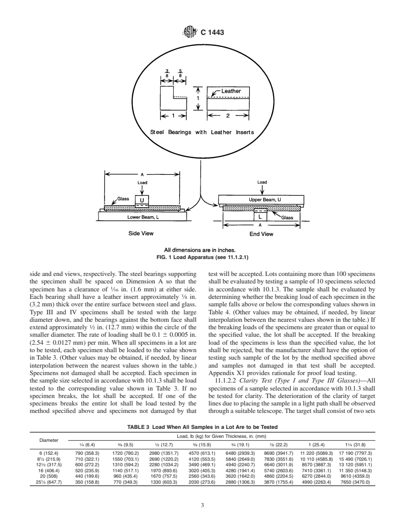 ASTM C1443-99 - Standard Specification for Glasses, Portlight, Circular, Fully Tempered