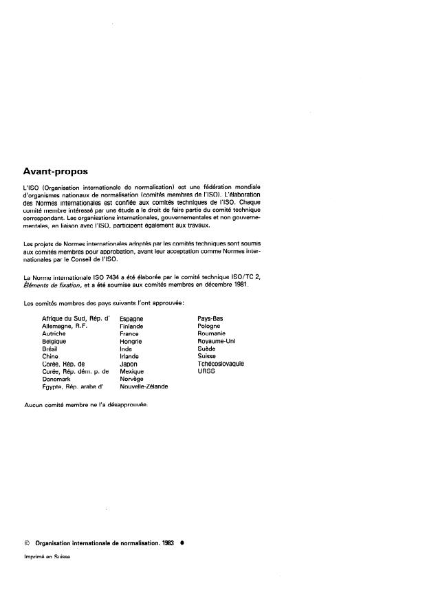 ISO 7434:1983 ISO 7434:1983 - Vis sans tete, fendues, a bout pointu - Page 2 preview