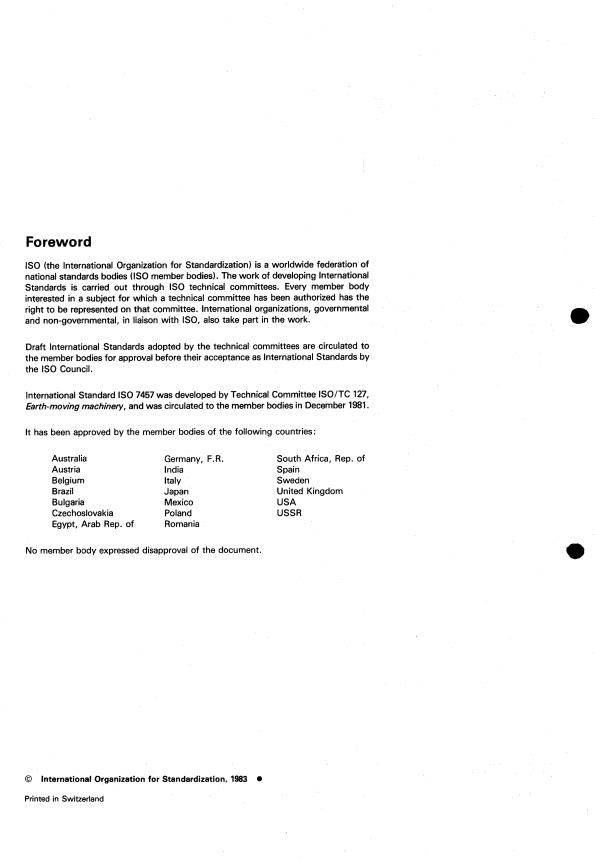 ISO 7457:1983 ISO 7457:1983 - Earth-moving machinery -- Measurement of turning dimensions of wheeled machines - Page 2 preview
