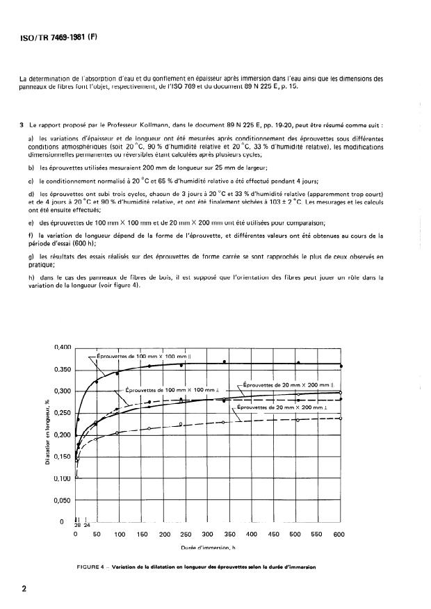 ISO/TR 7469:1981 ISO/TR 7469:1981 - Stabilité dimensionnelle des panneaux durs - Page 4 preview