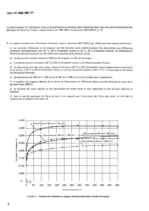 ISO/TR 7469:1981 ISO/TR 7469:1981 - Stabilité dimensionnelle des panneaux durs - Page 4 preview