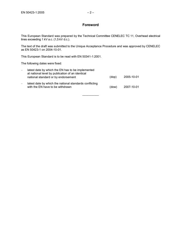 EN 50423-1:2005 EN 50423-1:2005 - Page 4 preview