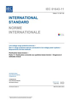 IEC 61643-11:2011 - Low-voltage surge protective devices - Part 11: Surge protective devices connected to low-voltage power systems - Requirements and test methods - Page 3 preview