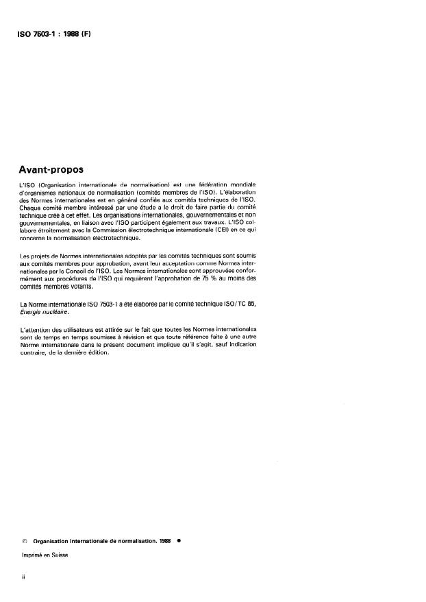 ISO 7503-1:1988 ISO 7503-1:1988 - Évaluation de la contamination de surface - Page 2 preview