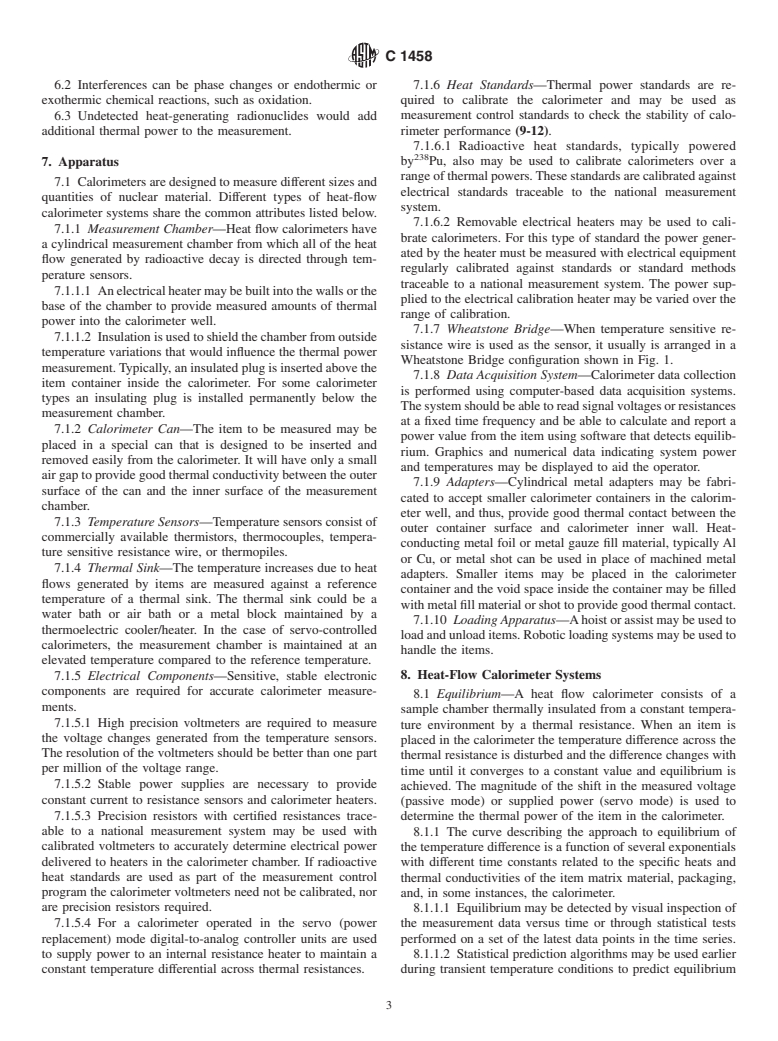 ASTM C1458-00 - Standard Test Method for Nondestructive Assay of Plutonium, Tritium and <sup>241</sup>Am by Calorimetric Assay