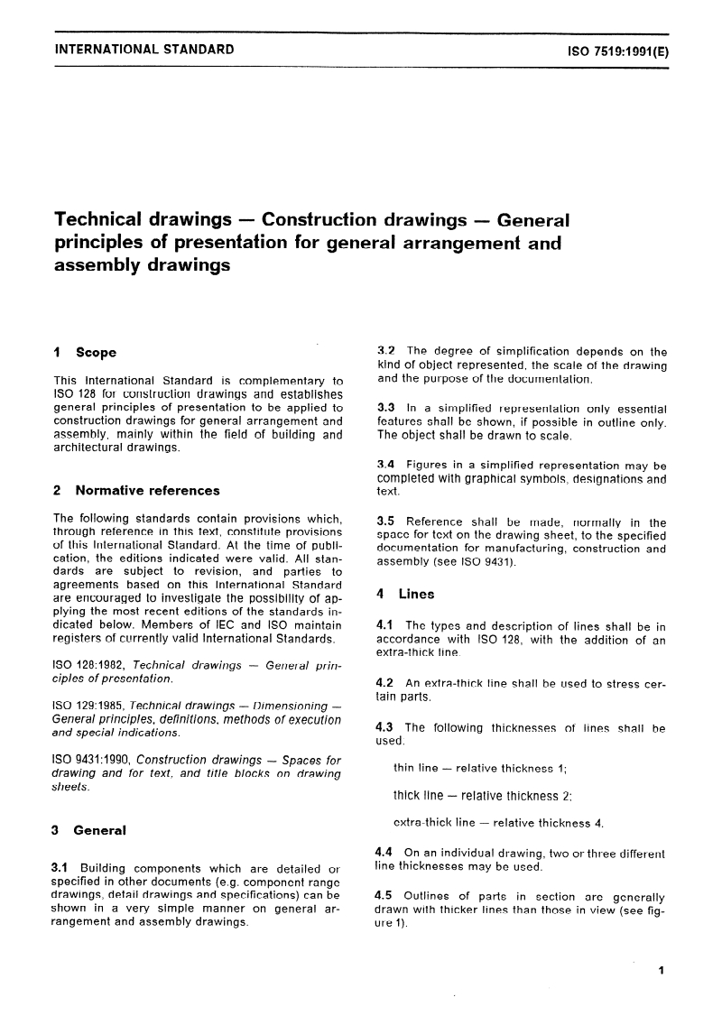 ISO 7519:1991 - Technical drawings — Construction drawings — General principles of presentation for general arrangement and assembly drawings
Released:11/21/1991