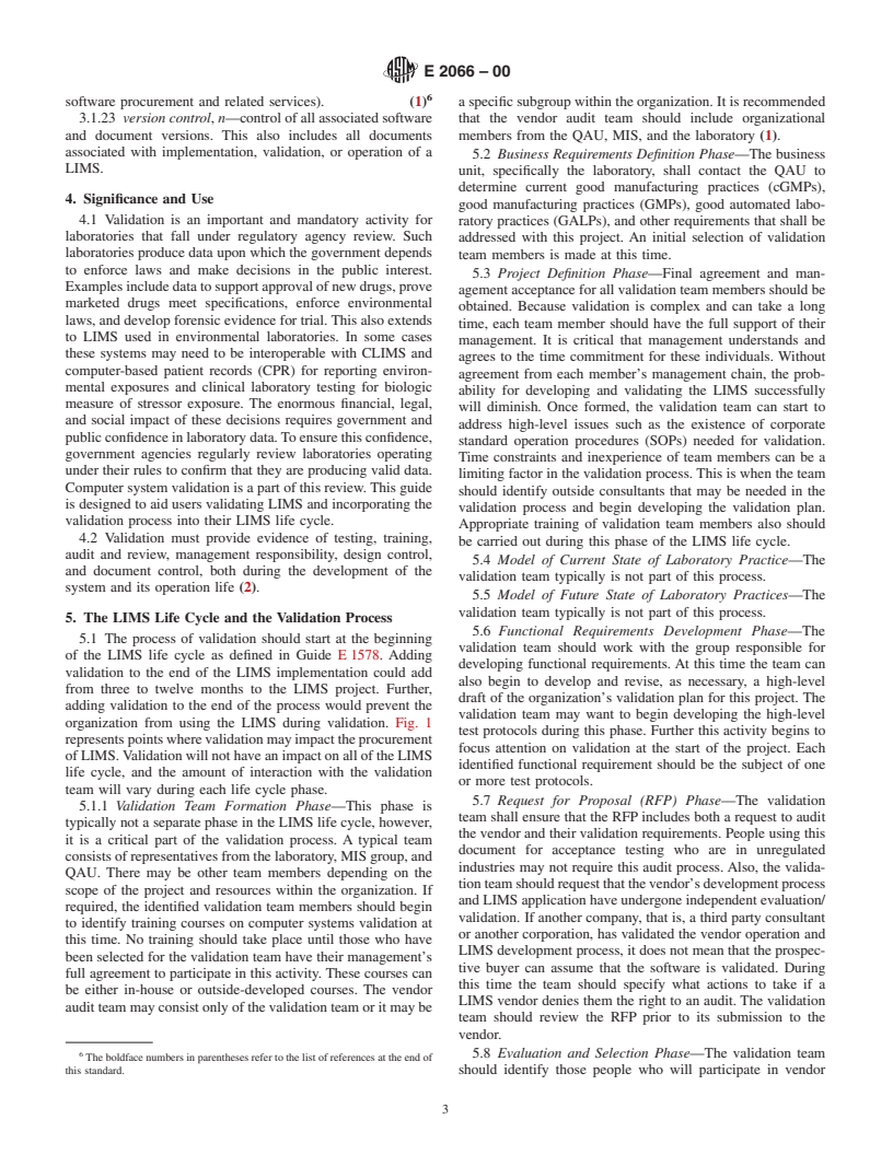 ASTM E2066-00 - Standard Guide for Validation of Laboratory Information Management Systems