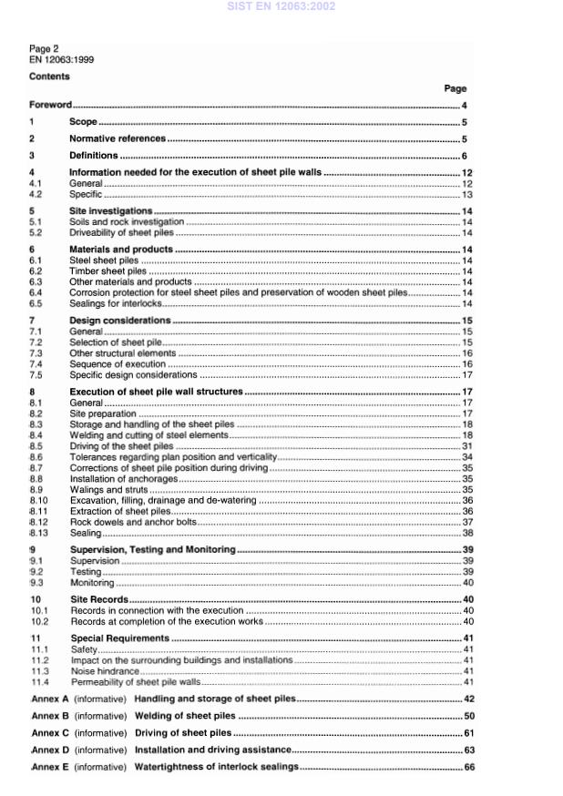 EN 12063:1999 EN 12063:2002 - Page 4 preview