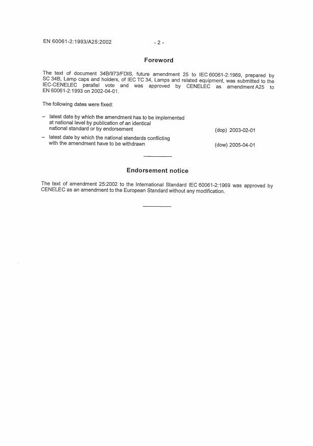 EN 60061-2:1993/A25:2002 EN 60061-2:1999/A25:2003 - Page 4 preview