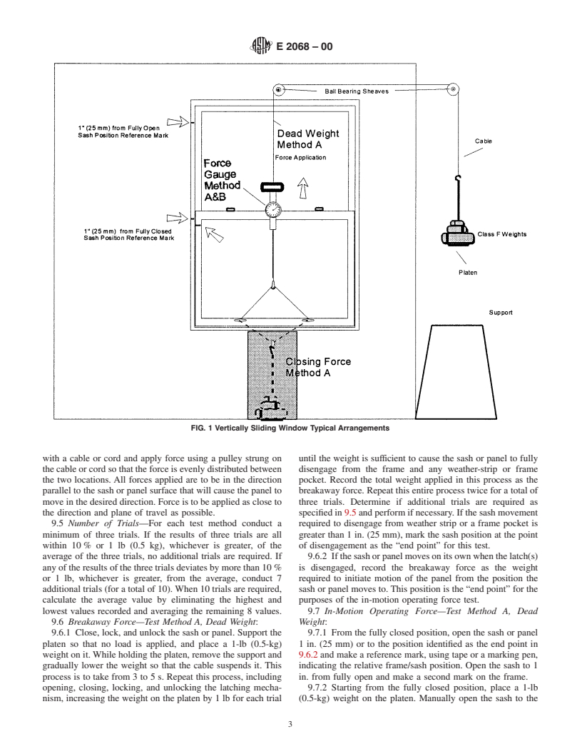 ASTM E2068-00 - Standard Test Method for Determination of Operating Force of Sliding Windows and Doors