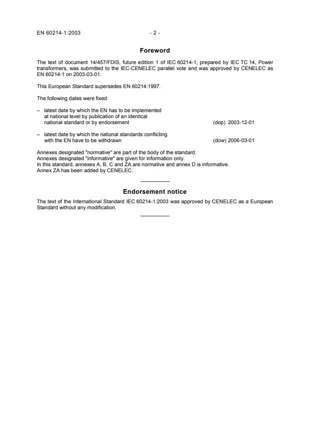 EN 60214-1:2003 EN 60214-1:2004 - Page 4 preview