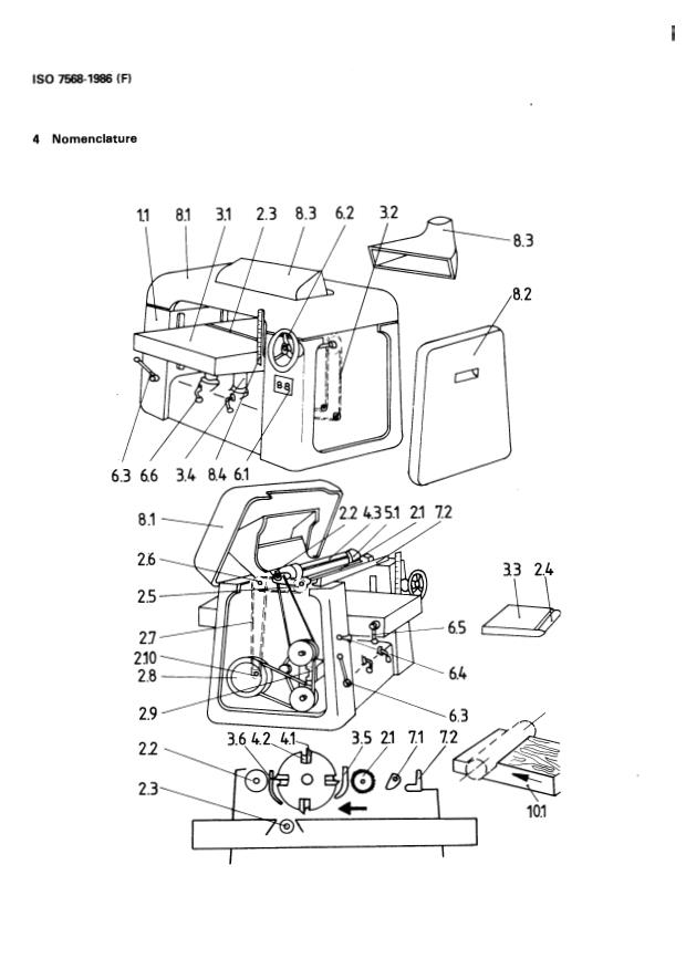 ISO 7568:1986 ISO 7568:1986 - Machines a bois -- Machines a raboter sur une face avec outil rotatif -- Nomenclature et conditions de réception - Page 4 preview