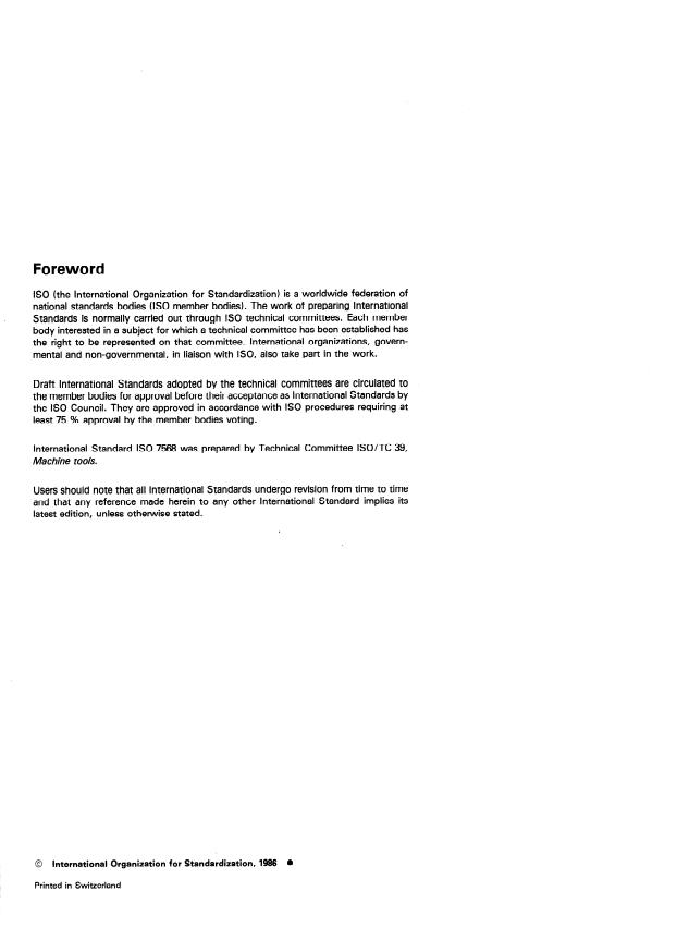 ISO 7568:1986 ISO 7568:1986 - Woodworking machines -- Thickness planing machines with rotary cutterblock for one-side dressing -- Nomenclature and acceptance conditions - Page 2 preview