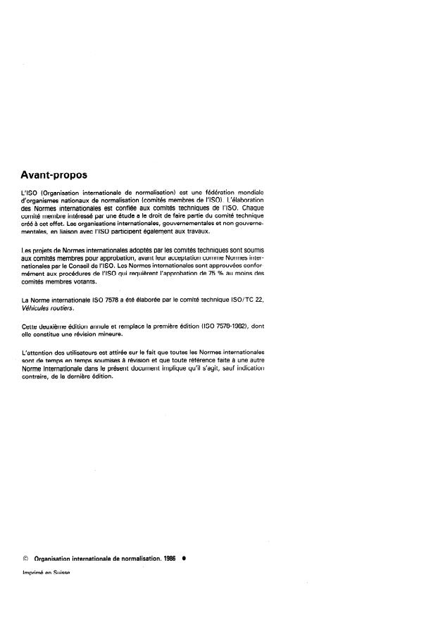ISO 7578:1986 ISO 7578:1986 - Véhicules routiers -- Bougies de préchauffage du type a fourreau -- Caractéristiques générales et méthodes d'essai - Page 2 preview