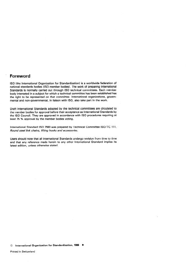 ISO 7593:1986 ISO 7593:1986 - Chain slings assembled by methods other than welding -- Grade T(8) - Page 2 preview