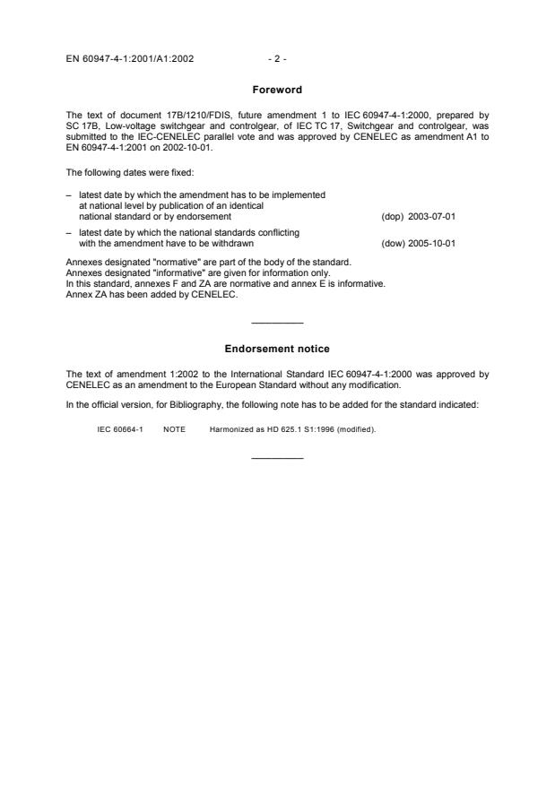 EN 60947-4-1:2001/A1:2002 EN 60947-4-1:2002/A1:2003 - Page 4 preview