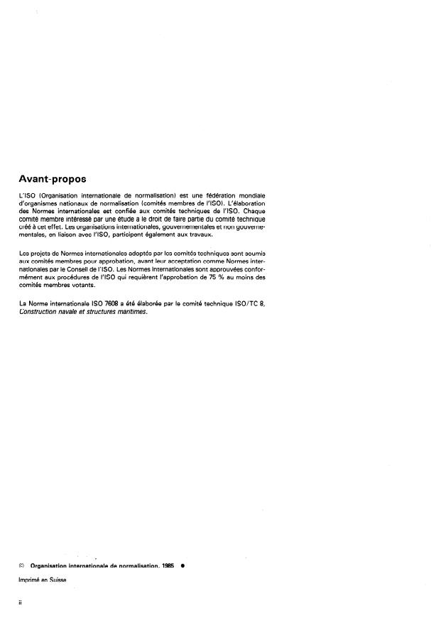 ISO 7608:1985 ISO 7608:1985 - Construction navale -- Navigation intérieure -- Raccords d'évacuation du mélange eau-hydrocarbures et des eaux usées - Page 2 preview