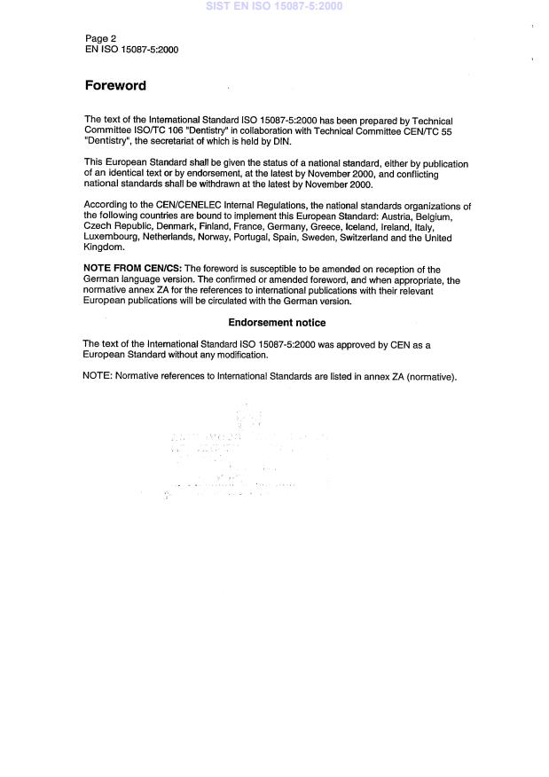 EN ISO 15087-5:2000 EN ISO 15087-5:2000 - Page 4 preview