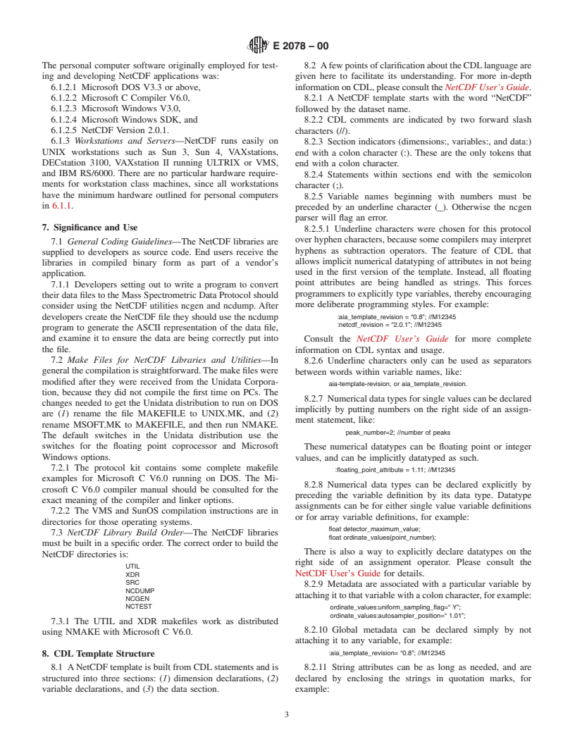 ASTM E2078-00 - Standard Guide for Analytical Data Interchange Protocol for Mass Spectrometric Data