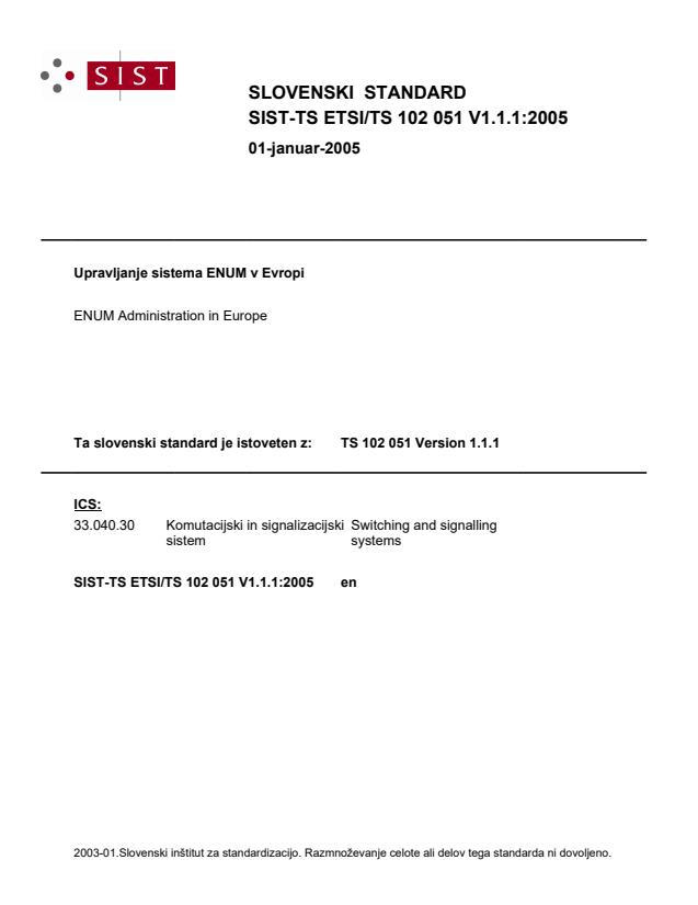 TS ETSI/TS 102 051 V1.1.1:2005