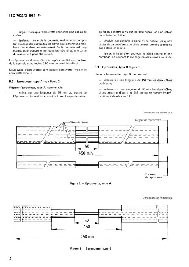 ISO 7622-2:1984 ISO 7622-2:1984 - Courroies transporteuses a câbles d'acier -- Essai de traction dans le sens longitudinal - Page 4 preview