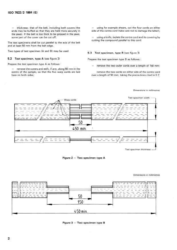 ISO 7622-2:1984 ISO 7622-2:1984 - Steel cord conveyor belts -- Longitudinal traction test - Page 4 preview