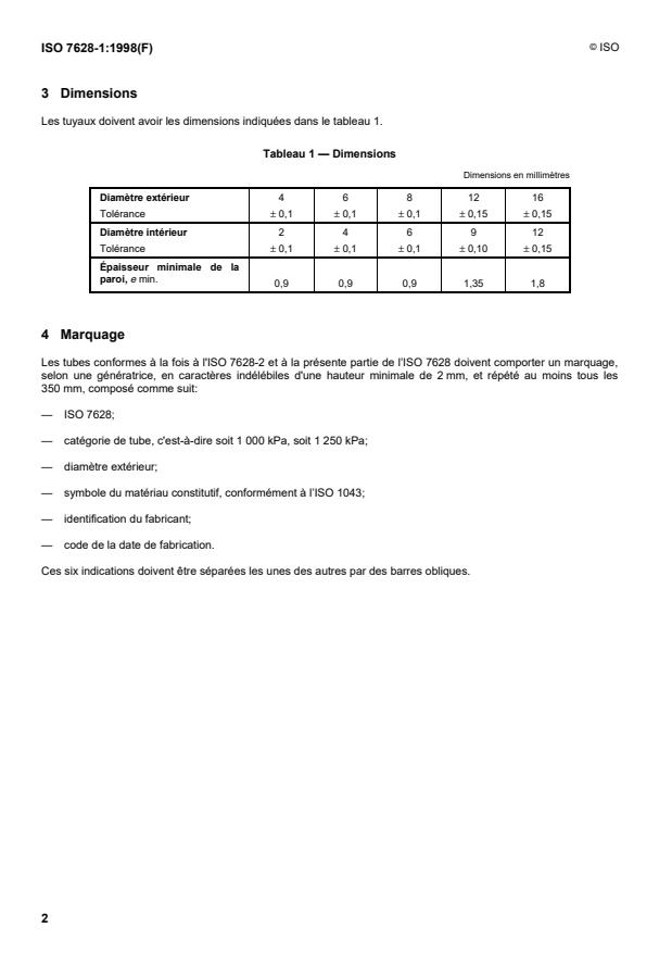 ISO 7628-1:1998 ISO 7628-1:1998 - Véhicules routiers -- Tuyauteries thermoplastiques pour dispositifs de freinage pneumatique - Page 4 preview