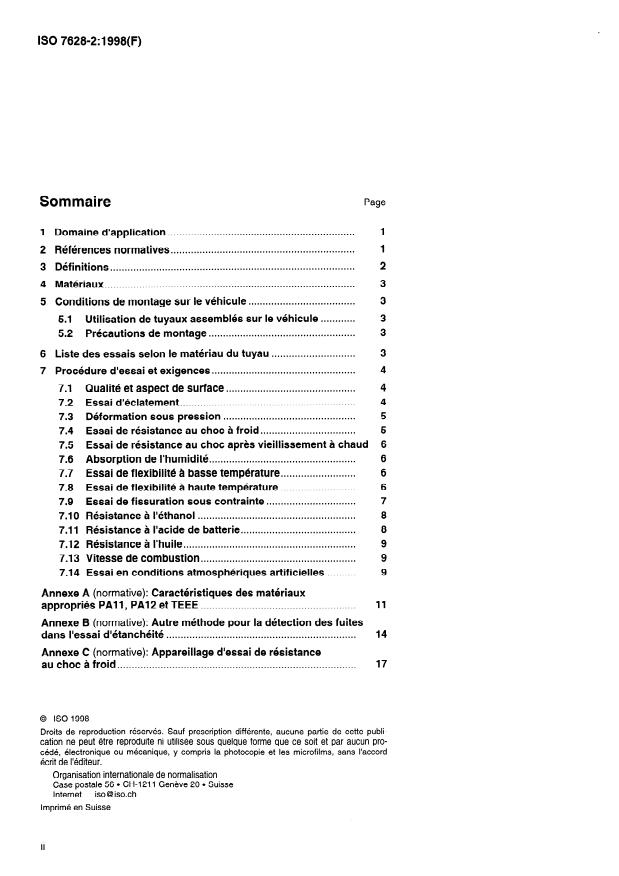 ISO/TR 7628-2:1986 ISO/TR 7628-2:1986 - Véhicules routiers -- Tuyauteries thermoplastiques pour freinage pneumatique - Page 4 preview